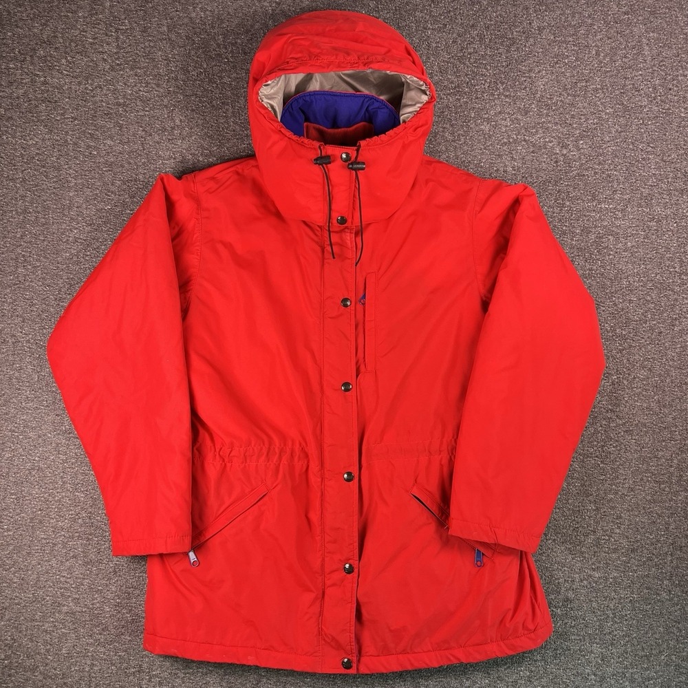 LL Bean Penobscot Parka‎ Womens L Red Vintage USA Hooded Insulated Winter Coat